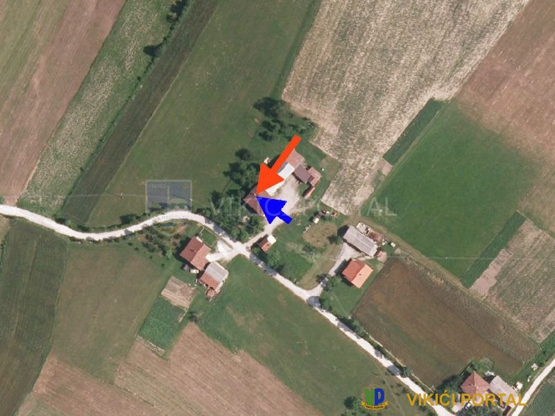 Satelitski snimak lokaliteta rimskog naselja i srednjovjekovne crkvine u Bunići, Vikići