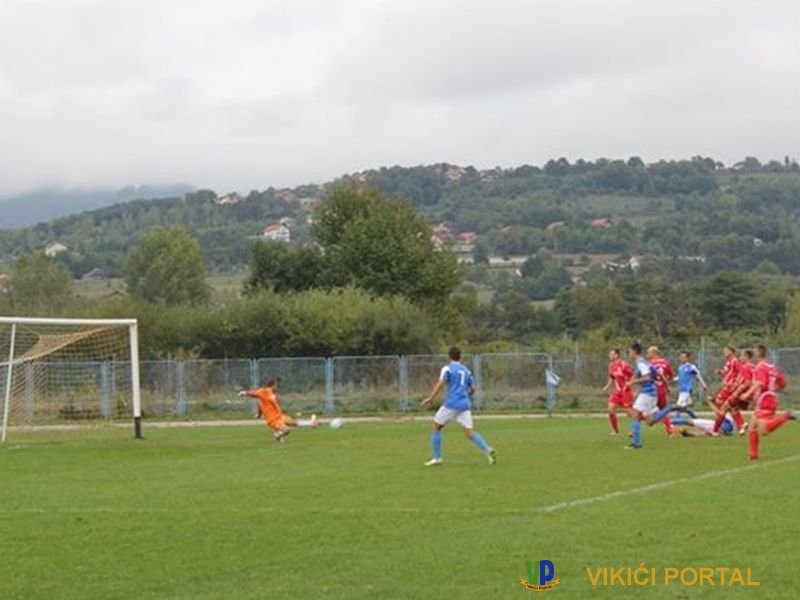 Trenutak sa utakmice između NK "Borac" Izačić - NK "Iskra" Bugojno, rezultat 2:1