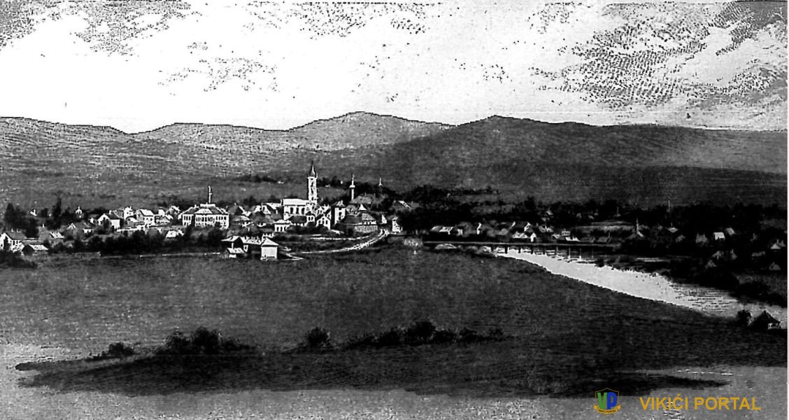 slika grada Bihaća objavljena u listu "Hrvat" iz 1905. god.