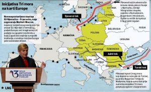 Inicijativa "Tri mora" na karti Evrope